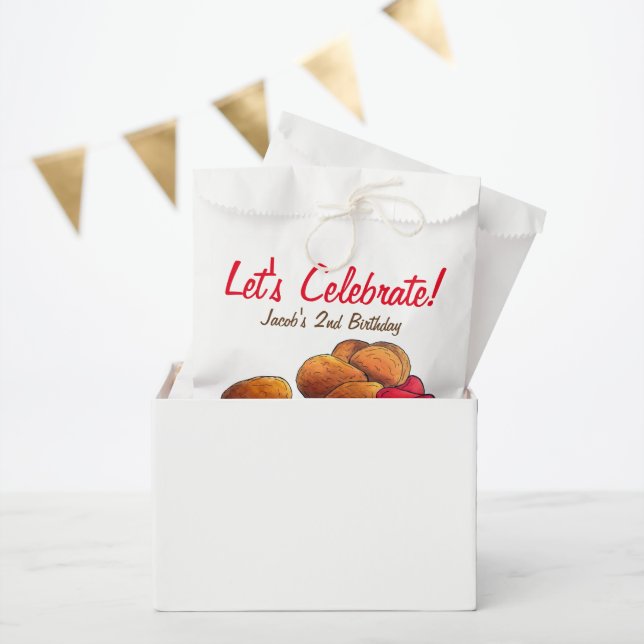 Sacolinha Galinhas Nuggets com Ketchup Lixo de Comida Rápida (Festa)