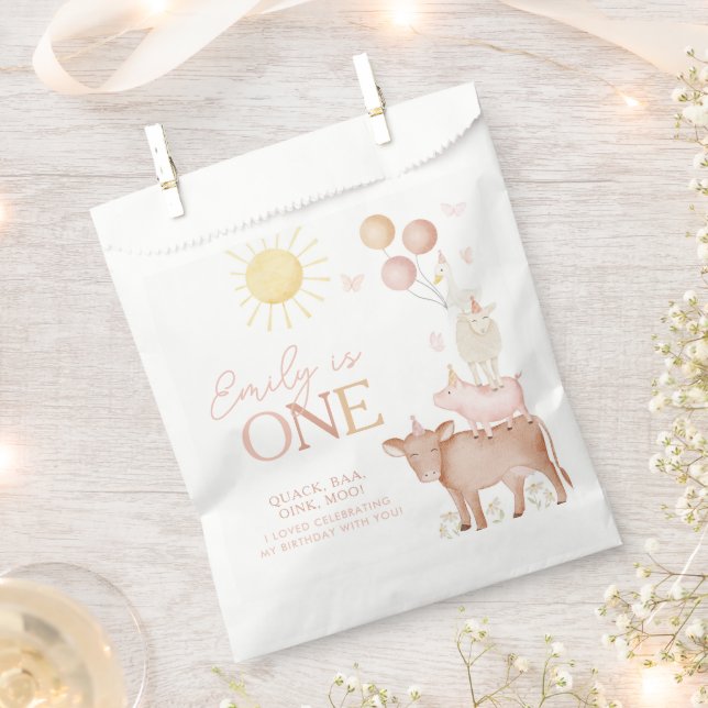 Sacolinha Garotas de Festas de Barnyard de Animais primeiros (Cortado)