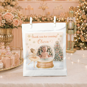 Sacolinha Garrafa de neve com foto personalizada da bailarin