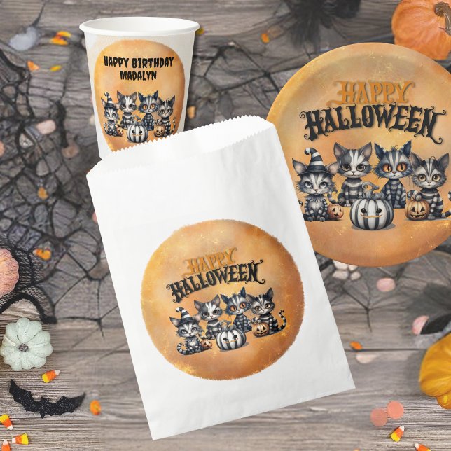 Sacolinha Gatinho de Halloween Negro Pumpkin (Criador carregado)