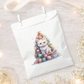 Sacolinha Gatinho de Natal Fofo Árvore de Natal Colorida