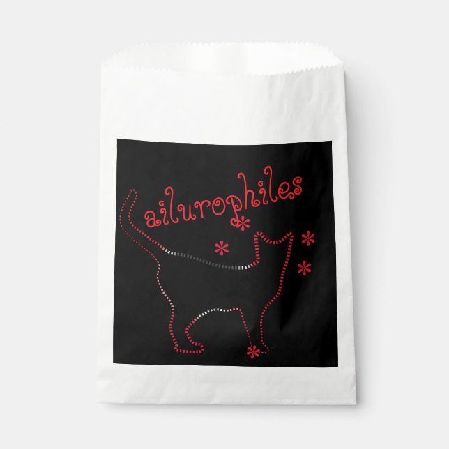 Sacolinha gato amante ailurophiles Favor Bolsas (Frente)