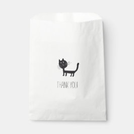 Sacolinha Gato Arte Desenho Obrigado Favor Bag