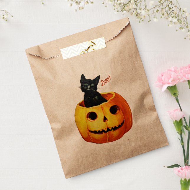 Sacolinha Gato de Halloween em Pumpkin (Selado)