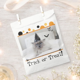 Sacolinha Gato De Halloween Spooky No Vestido De Chapéu De B