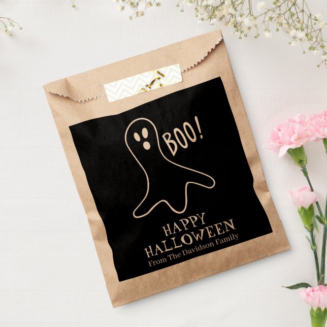 Sacolinha Gato de Halloween, um fantasma preto bonito (Selado)