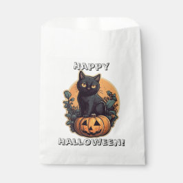 Sacolinha Gato Negro Feliz Halloween