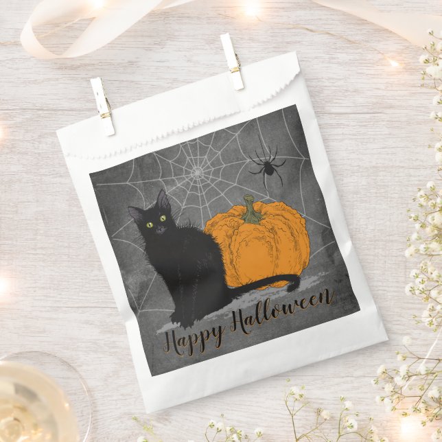 Sacolinha Gato Negro Halloween (Cortado)