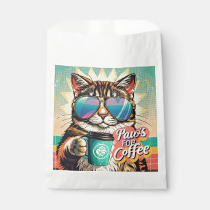 Sacolinha Gato usando óculos de sol superdimensionados com c