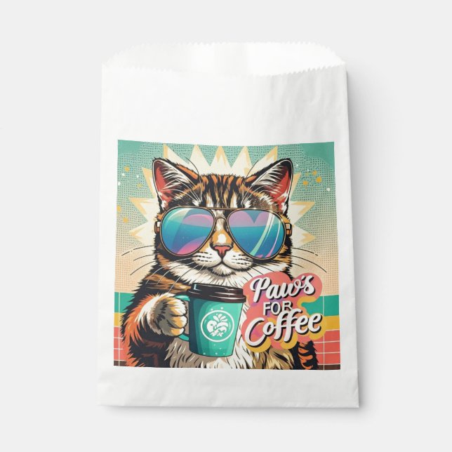 Sacolinha Gato usando óculos de sol superdimensionados com c (Frente)