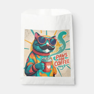 Sacolinha Gato usando óculos de sol superdimensionados, segu