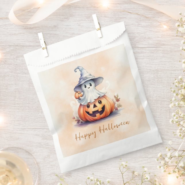 Sacolinha Ghost Witches Hackat Jack-O'Lantern Feliz Dia das  (Cortado)