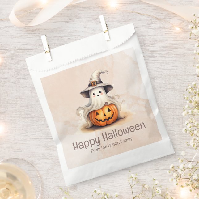 Sacolinha Ghost Witches Hackat Jack-O'Lantern Feliz Dia das  (Cortado)