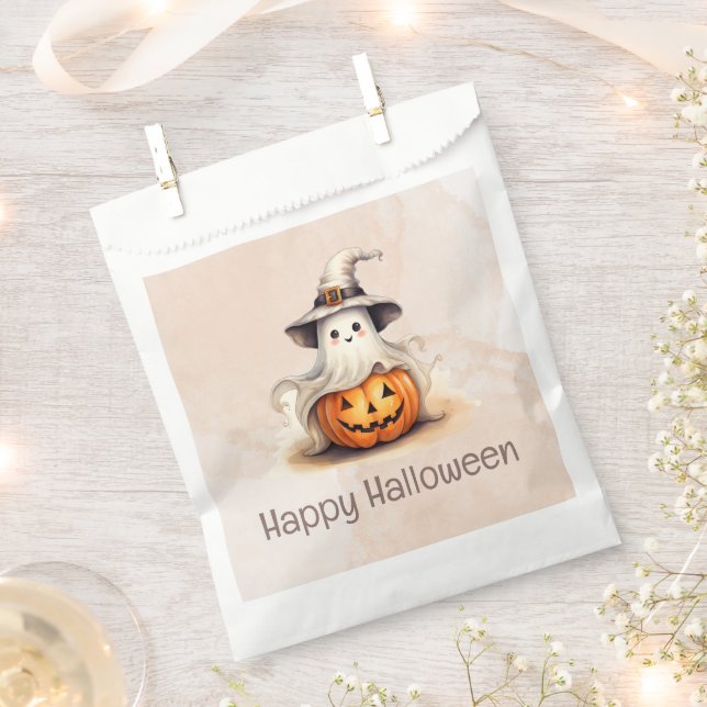 Sacolinha Ghost Witches Hackat Jack-O'Lantern Feliz Dia das  (Cortado)