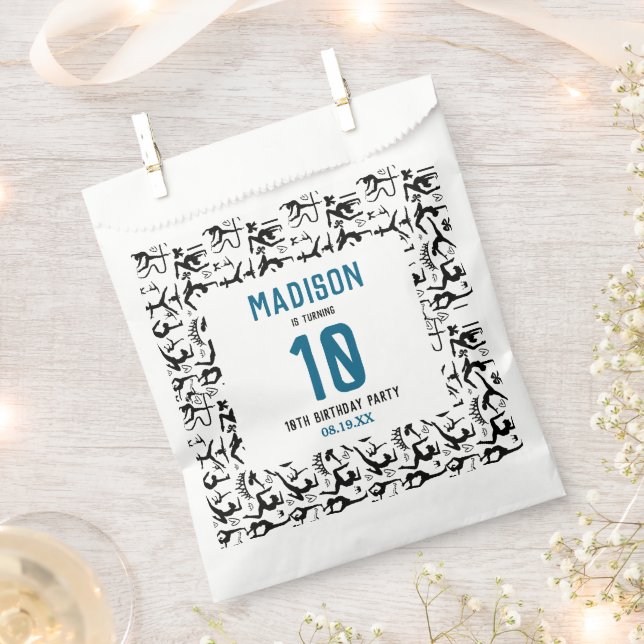 Sacolinha Girls Modern Black Gymnastics Kids 10th Birthday (Cortado)