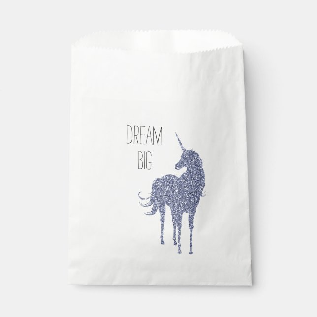 Sacolinha Girly Glam Purple Unicorn Glitter (Frente)