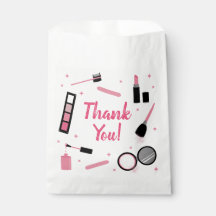 Girly Pink Makeup Glamor Birthday Favor Bolsas