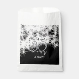 Sacolinha Glitor de aniversário de casamento da 30 cinza de