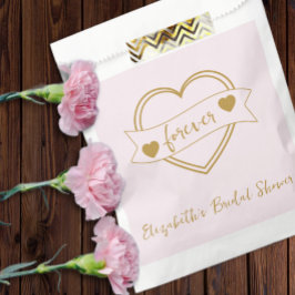 Sacolinha Gold Forever Hearts Bridal Shower