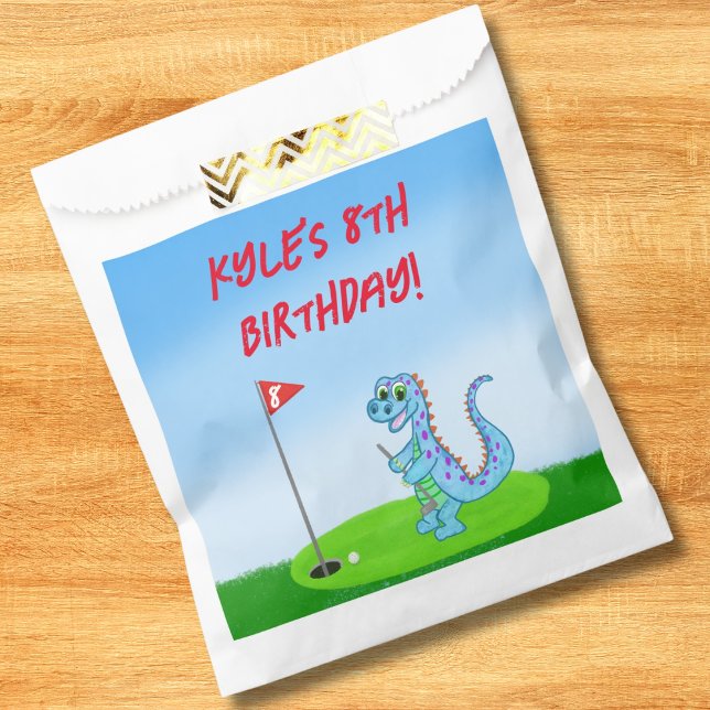 Sacolinha Golfe de Dinossauro Bonito Era Aniversário de cria (Criador carregado)