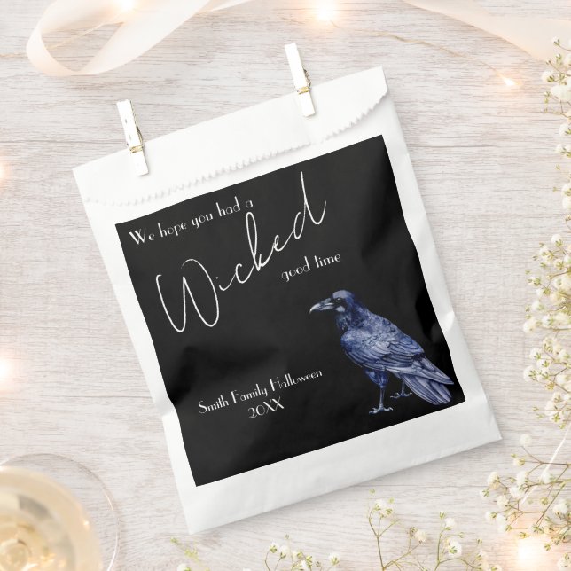 Sacolinha Gótica Raven Wicked Good Time Halloween Party (Cortado)