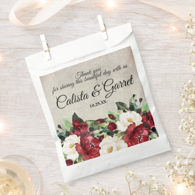 Sacolinha Gótico Vermelho Escuro Elegante - Obrigado (Cortado)