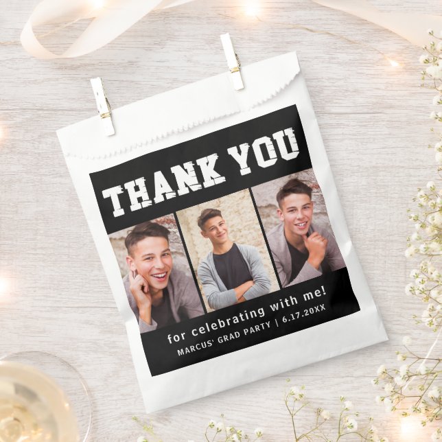 Sacolinha Graduação Preta 3 Foto Obrigado (Cortado)