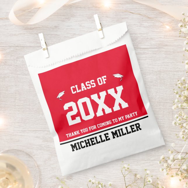 Sacolinha Graduação Vermelho, Preto e Formando Branco (Cortado)