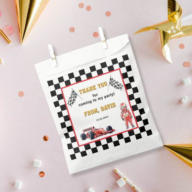 Sacolinha Grand Prix Race Car Party Thank You Treat (Criador carregado)