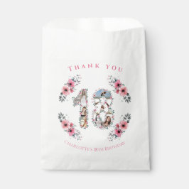 Sacolinha Grande 18ª Rapariga Foto Colagem de Aniversário Fl