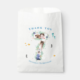 Sacolinha Grande 7 Foto Colagem Aniversário Sob O Mar