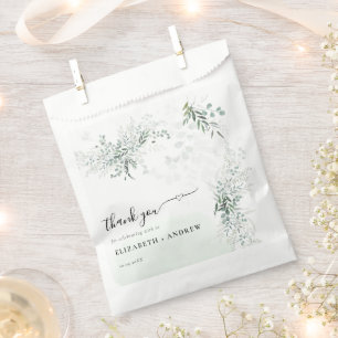 Sacolinha Greenery Foliage Obrigado Casamento