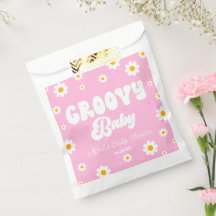 Groovy Baby Daisy Flower Floral Chá de fraldas Ros