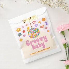 Sacolinha Groovy Baby Retro 70's Disco Ball Chá de fraldas