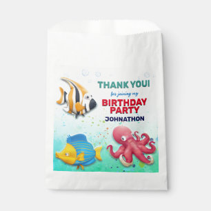 Sacolinha Grupo Colorida de Aniversários de criança de Peixe