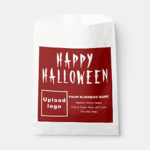 Sacolinha Halloween Business Red Background Paper Bag