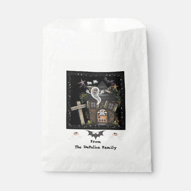 Sacolinha Halloween - Casa Fantasma Cute Assombrada (2) (Frente)
