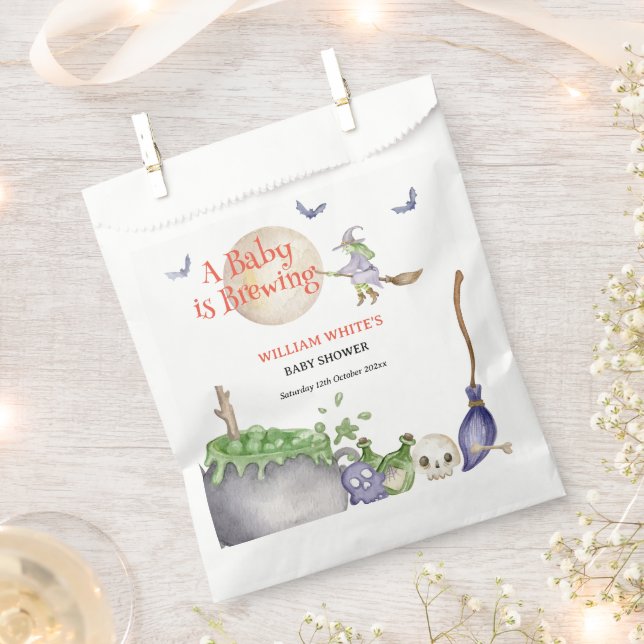 Sacolinha Halloween Cauldron Baby está criando Chá (Cortado)