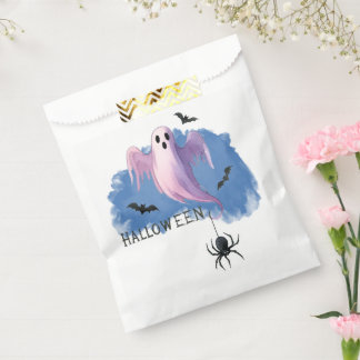Sacolinha HALLOWEEN Fantasma Com Aranha