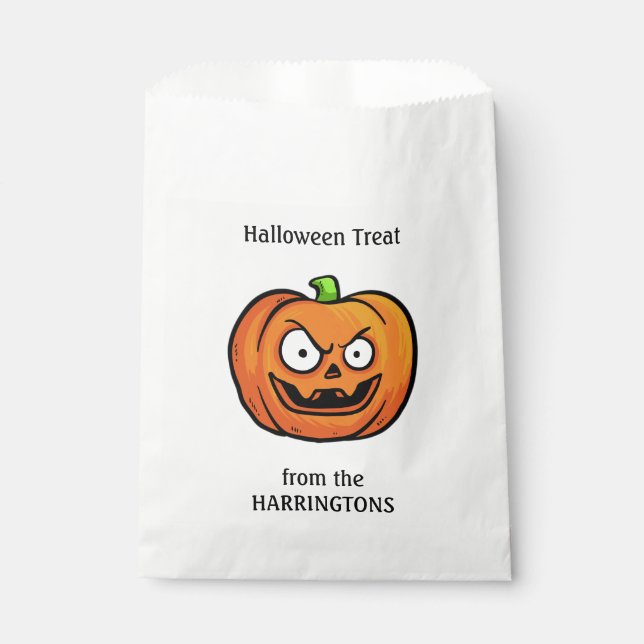 Sacolinha Halloween Pumpkin favorece bolsas (Frente)