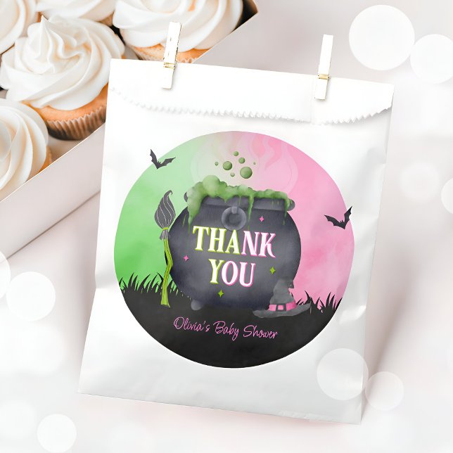 Sacolinha Halloween Witch Baby Shower Pink Favor Bags (Criador carregado)