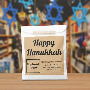 Sacolinha Hanukkah Business Light Brown Background Paper Bag