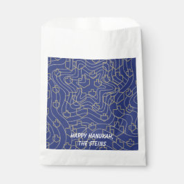 Sacolinha Hanukkah Favor Bag, "Sonhos e Estrelas Elegantes"