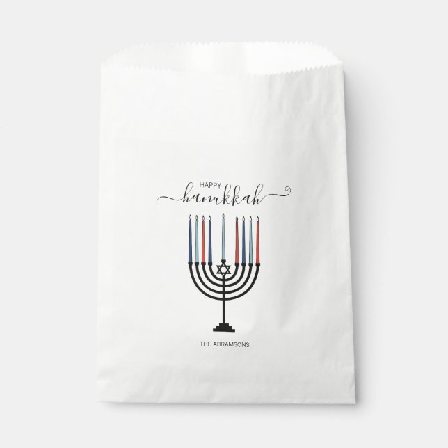 Sacolinha Hanukkah Menorah Holiday Bolsas (Frente)