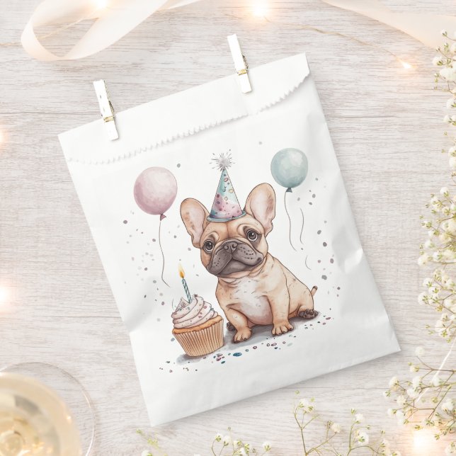 Sacolinha Happy Birthday French Bulldog (Cortado)
