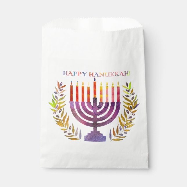 Sacolinha Happy Hanukkah Favor Bag (Frente)