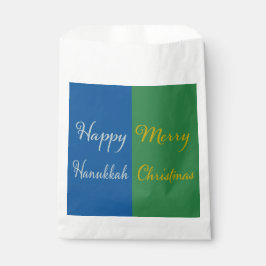 Sacolinha Happy Hanukkah Merry Christmas Dual Holiday Design