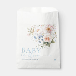 Sacolinha Hargrove Blue Floral Baby In BloChá de fraldas