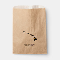 Hawaii Wedding Favor Treat Sacks, Sacks de Present