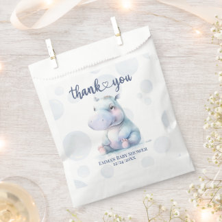 Sacolinha Hippo Themed Chá de fraldas Graças a você